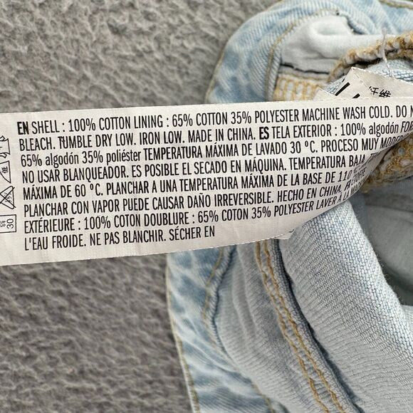 Grey Lab Los Angeles High Rise Straight Leg Jeans Size 24 | Light Wash 100% Cott - Picture 15 of 16